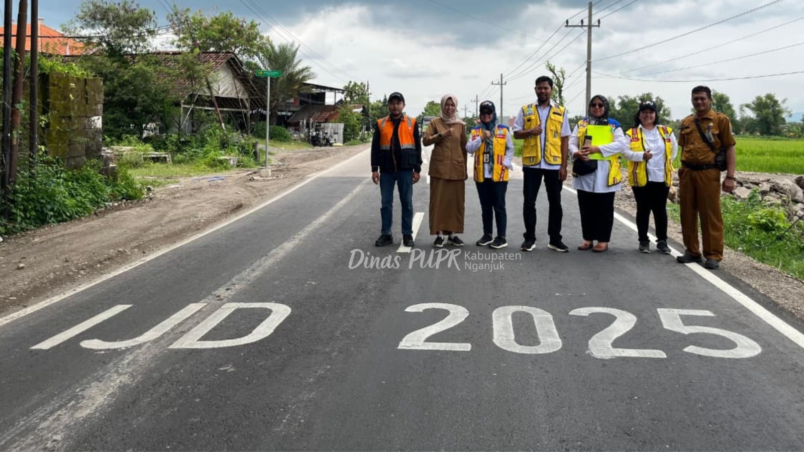 Monev Jalan Inpres, Dinas PUPR Nganjuk Dampingi Kementerian PUPR Tinjau Ruas Ngangkatan–Gondangkulon