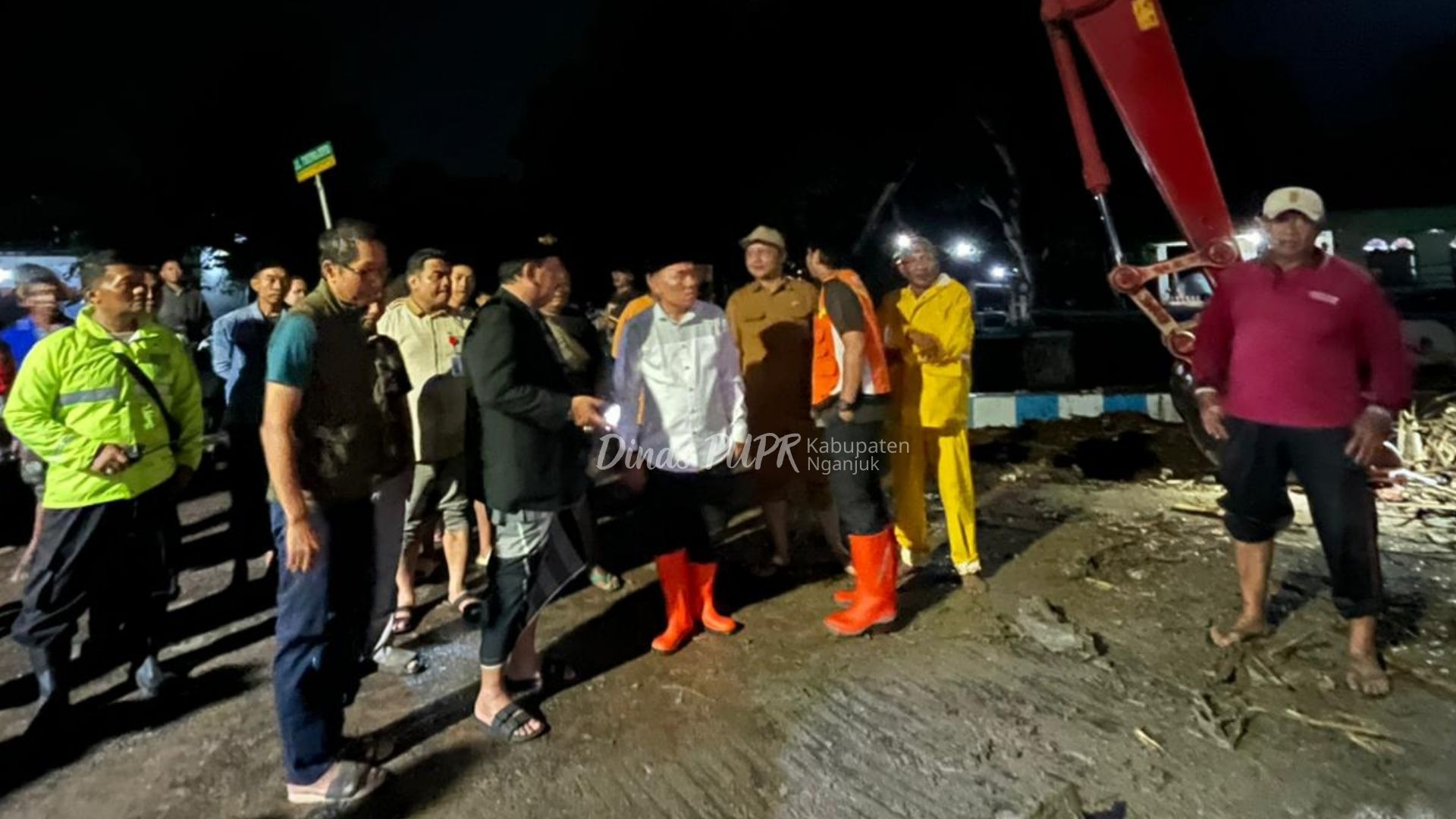 Banjir Dam Tanjung Cepat Teratasi, Bupati dan PUPR Nganjuk Turun Tangan Langsung