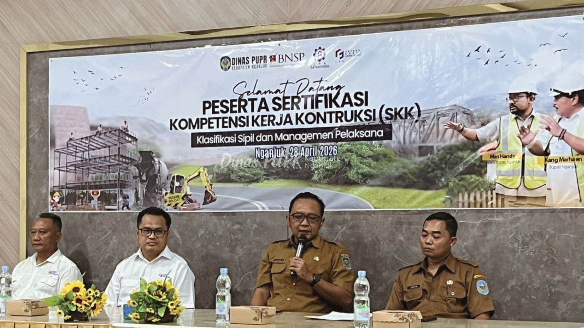 Tingkatkan Kualitas SDM Konstruksi, Dinas PUPR Nganjuk Gelar Sertifikasi SKK Klasifikasi Sipil dan Manajemen Pelaksana